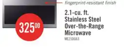 The Brick Samsung 2.1 Cu. Ft. Over-the-Range Microwave with 400 CFM and LED Display - Stainless Steel - ME21DG offer
