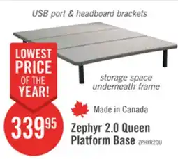 The Brick Zephyr 2.0 Queen Platform Base offer