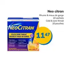Accès pharma Neo citran Cold & sore throat offer