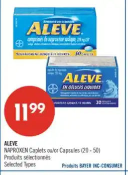 Pharmaprix ALEVE NAPROXEN Caplets or Capsules (20 - 50) offer