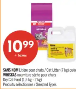 Pharmaprix NO NAME Cat Litter (7 kg) or WHISKAS Dry Cat Food (1,5 kg - 2 kg) offer
