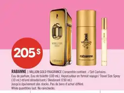 Pharmaprix RABANNE 1 MILLION GOLD FRAGRANCE offer