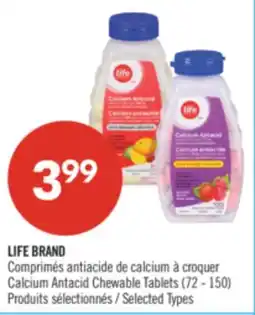Pharmaprix LIFE BRAND Calcium Antacid Chewable Tablets offer
