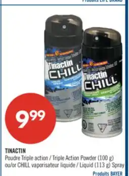 Pharmaprix TINACTIN Triple Action Powder (100 g) or CHILL Liquid (113 g) Spray offer