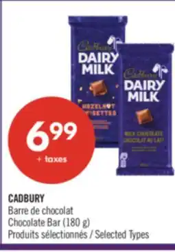 Pharmaprix CADBURY Chocolate Bar offer