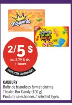 Pharmaprix CADBURY Theatre Box Candy offer