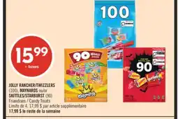 Pharmaprix JOLLY RANCHER/TWIZZLERS (100), MAYNARDS or SKITTLES/STARBURST (90) Candy Treats offer