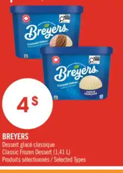 Pharmaprix BREYERS Classic Frozen Dessert offer