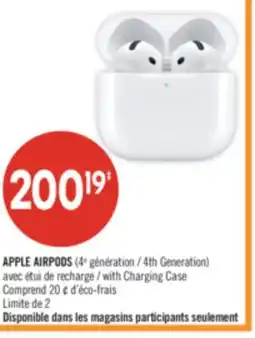 Pharmaprix APPLE AIRPODS (4th Generation) with Charging Case offer