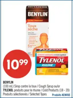 Pharmaprix BENYLIN (100 mL) Cough Syrup or TYLENOL Cold Products (18 -20) offer