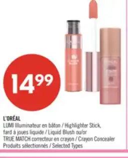 Pharmaprix L'ORÉAL Highlighter Stick, Liquid Blush or Crayon Concealer offer
