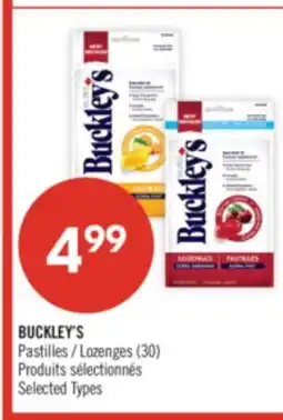 Pharmaprix BUCKLEY'S Lozenges offer