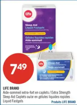 Pharmaprix LIFE BRAND Extra Strength Sleep Aid Caplets or Liquid Fastgels offer
