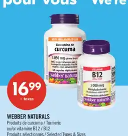 Pharmaprix WEBBER NATURALS Turmeric or vitamine B12 offer
