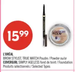 Pharmaprix L'ORÉAL BROW STYLIST, TRUE MATCH Powder or COVERGIRL SIMPLY AGELESS Foundation offer