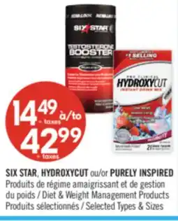 Pharmaprix SIX STAR, HYDROXYCUT or PURELY INSPIRED Diet & Weight Management Products offer