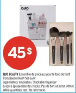 Pharmaprix QUO BEAUTY Complexion Brush Set or Stackable Organizer offer