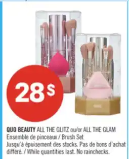 Pharmaprix QUO BEAUTY ALL THE GLITZ or ALL THE GLAM Brush Set offer