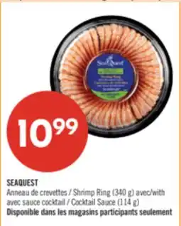 Pharmaprix SEAQUEST Shrimp Ring (340 g) avec with Cocktail Sauce (114 g) offer