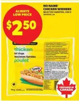 Real Canadian Superstore NO NAME CHICKEN WIENERS offer