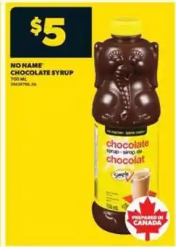 Real Canadian Superstore NO NAME CHOCOLATE SYRUP offer