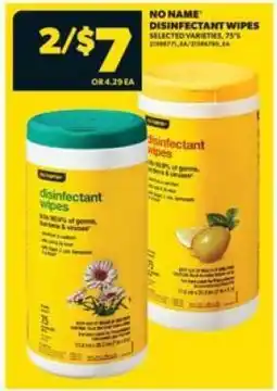 Real Canadian Superstore NO NAME DISINFECTANT WIPES offer