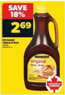 Real Canadian Superstore NO NAME TABLE SYRUP offer
