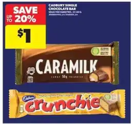 Real Canadian Superstore Cadbury Single Chocolate Bar offer