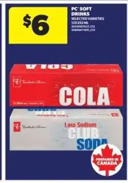 Real Canadian Superstore PC Soft Drinks offer