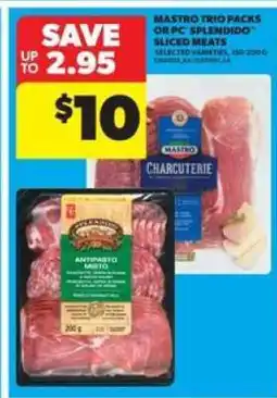 Real Canadian Superstore Mastro Trio Packs or PC Splendido Sliced Meats offer