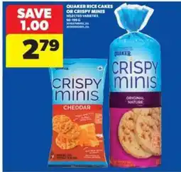 Real Canadian Superstore Quaker Rice Cakes or Crispy Minis offer