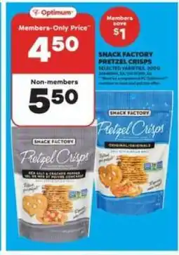 Real Canadian Superstore Snack Factory Pretzel Crisps offer