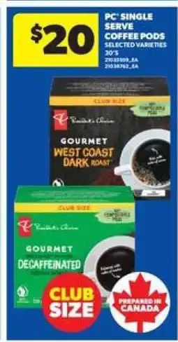 Real Canadian Superstore PC Single Serve Coffee Pods offer