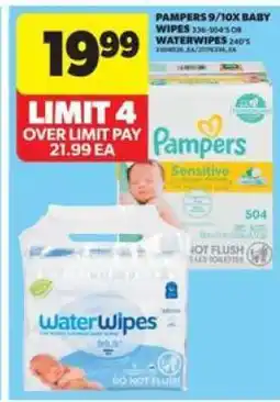 Real Canadian Superstore Pampers 9/10x Baby Wipes or WaterWipes offer