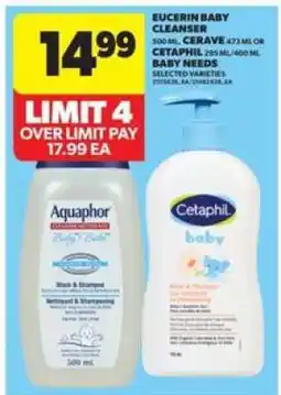 Real Canadian Superstore Eucerin Baby Cleanser, Cerave, or Cetaphil Baby Needs offer