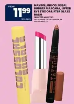 Real Canadian Superstore Maybelline Colossal Bubbel Mascara, Lifter Eye Stix or Lifter Glaze Balm offer