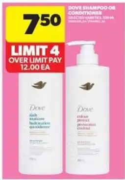 Real Canadian Superstore Dove Shampoo or Conditioner offer