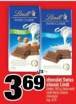 Super C CHOCOLAT SWISS CLASSIC LINDT offer