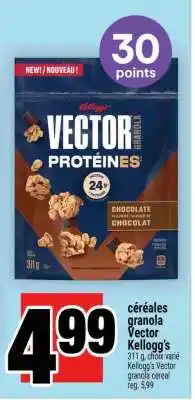 Super C céréales granola Vector Kellogg’s offer