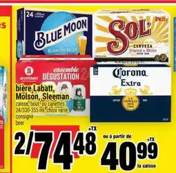 Super C BIÈRE LABATT, MOLSON, SLEEMAN offer