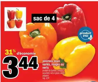 Super C poivrons doux variés, rouges ou verts offer