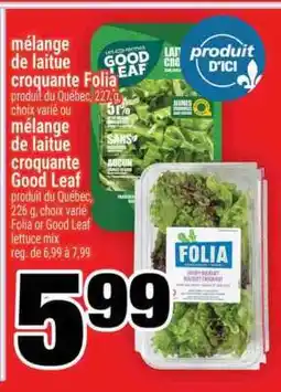 Super C mélange de laitue croquante Folia ou Good Leaf offer