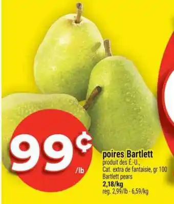 Super C POIRES BARTLETT offer