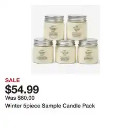 TSC Stores Winter 5piece Sample Candle Pack offer