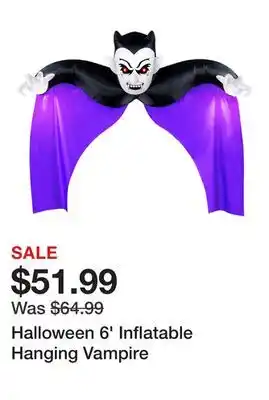 TSC Stores Halloween 6' Inflatable Hanging Vampire offer
