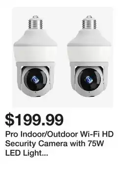 TSC Stores Pro Indoor/Outdoor Wi-Fi HD Security Camera with 75W LED Light (2-pack) offer
