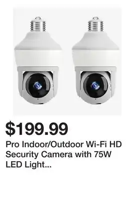 TSC Stores Pro Indoor/Outdoor Wi-Fi HD Security Camera with 75W LED Light (2-pack) offer