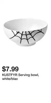 IKEA KUSTFYR Serving bowl, white/blac offer