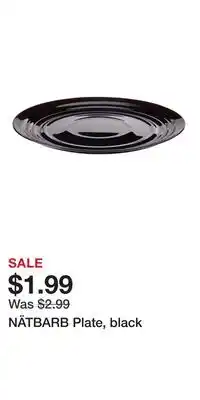 IKEA NÄTBARB Plate, black offer