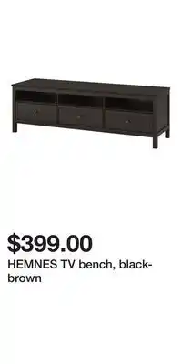 IKEA HEMNES TV bench, black-brown offer